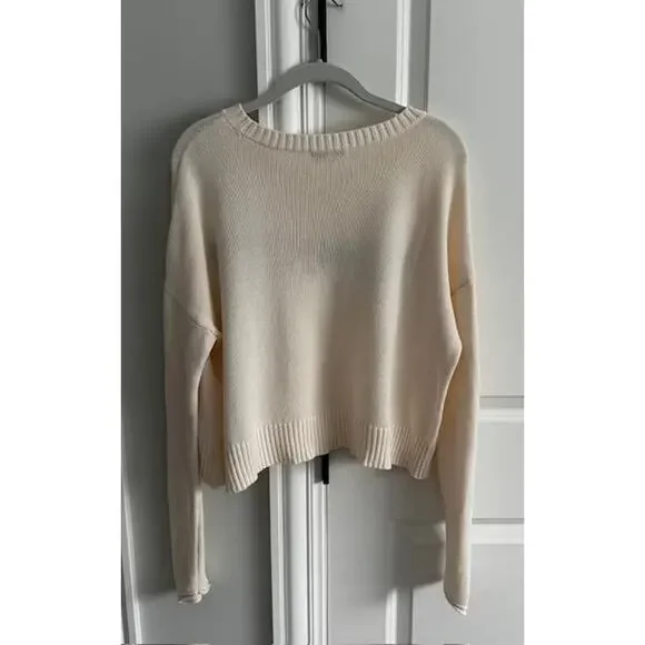 Z. Supply Sienna Bonjour Sweater Knit Sweater Small Ivory/Sandstone - Picture 6 of 7